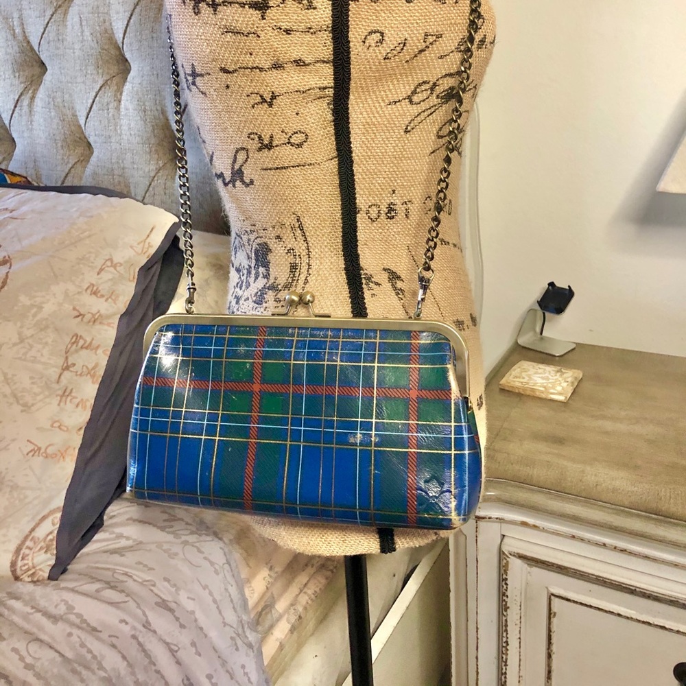 Patricia Nash Potenaz Clutch Green Blue Plaid - Picture 7 of 7